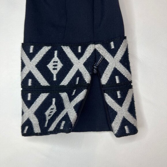 TORY BURCH ARIANA‎ V Neck Tunic with Taping Blouse Embroidered Knit Trim Size 4 - Picture 14 of 16